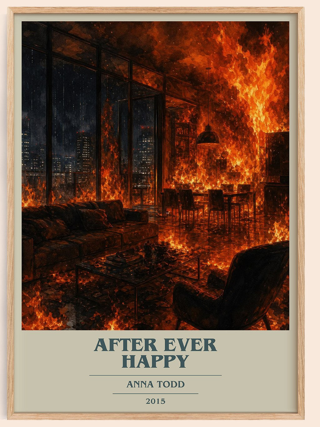 After Ever Happy book cover book poster by Anna Todd – framed literary art print