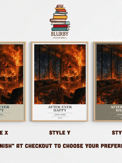 After Ever Happy book cover print in frame leaning in hallway – contemporary fiction wall art