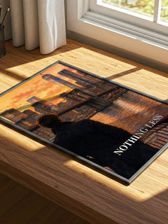 Nothing less watercolour book poster framed on wall – romance wall art