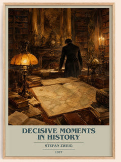Decisive moments in history book cover book poster by Stefan Zweig – framed literary art print