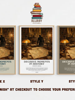 Decisive moments in history bookish print in frame leaning in hallway – non fiction wall art