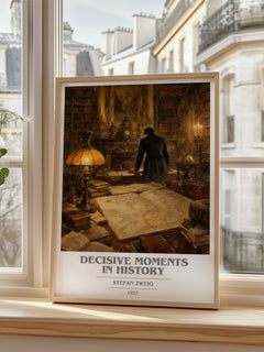Decisive moments in history book cover poster colour and style options – Stefan Zweig book art