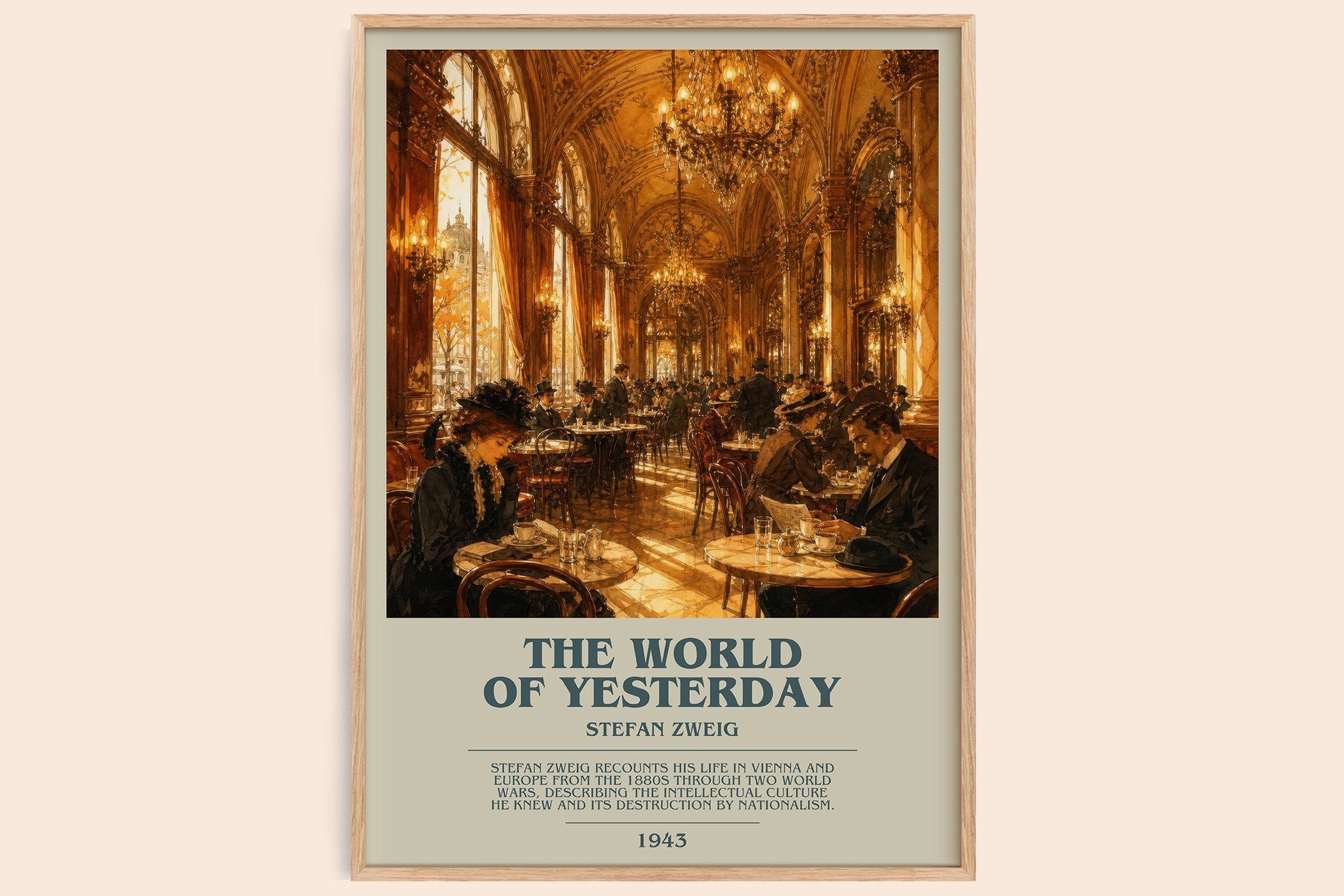 The World of Yesterday Bookish Wall Art by Stefan Zweig