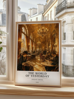The World of Yesterday book cover poster colour and style options – Stefan Zweig book art