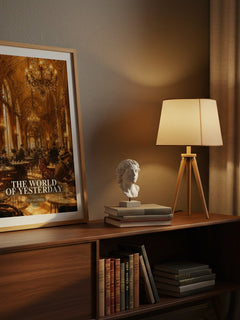 The World of Yesterday watercolour print on bookshelf – Stefan Zweig fan gift