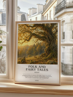 Folk and fairy tales bookish poster colour and style options – Aesop book art