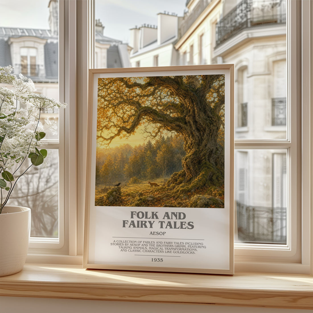 Folk and fairy tales bookish poster colour and style options – Aesop book art