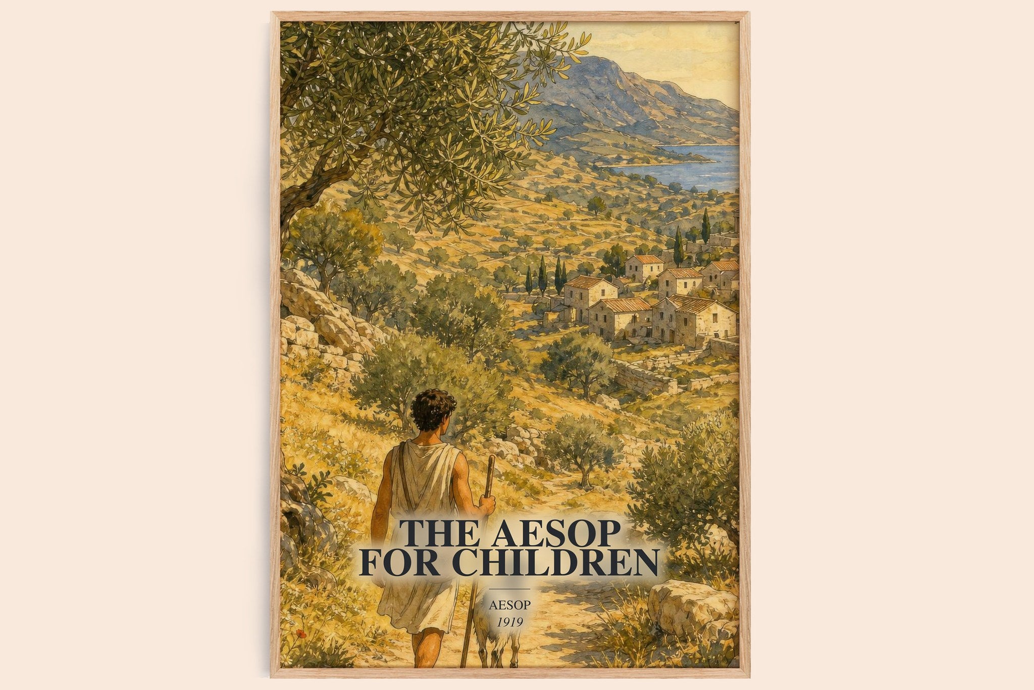 The Aesop for children Book Watercolour Illustration by Aesop