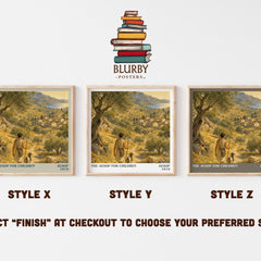 The Aesop for children literary print in frame leaning in hallway – childrens wall art