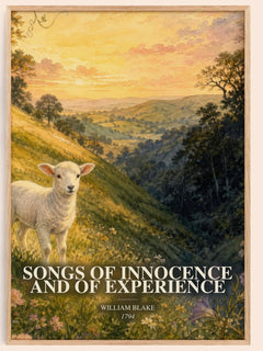 Songs of innocence and of experience watercolour book poster by William Blake – framed literary art print