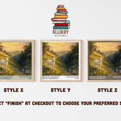 Songs of innocence and of experience literary print in frame leaning in hallway – poetry wall art