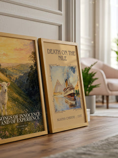 Songs of innocence and of experience watercolour print framed by window – literary home decor