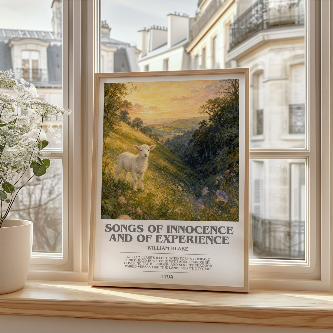Songs of innocence and of experience bookish poster colour and style options – William Blake book art