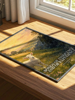 Songs of innocence and of experience watercolour book poster framed on wall – poetry wall art
