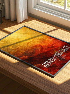 The marriage of Heaven and Hell watercolour book poster framed on wall – poetry wall art