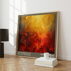 The marriage of Heaven and Hell literary print framed by window – literary home decor