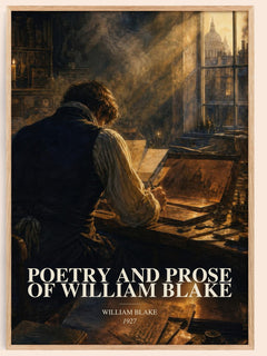 Poetry and prose of William Blake watercolour book poster by William Blake – framed literary art print
