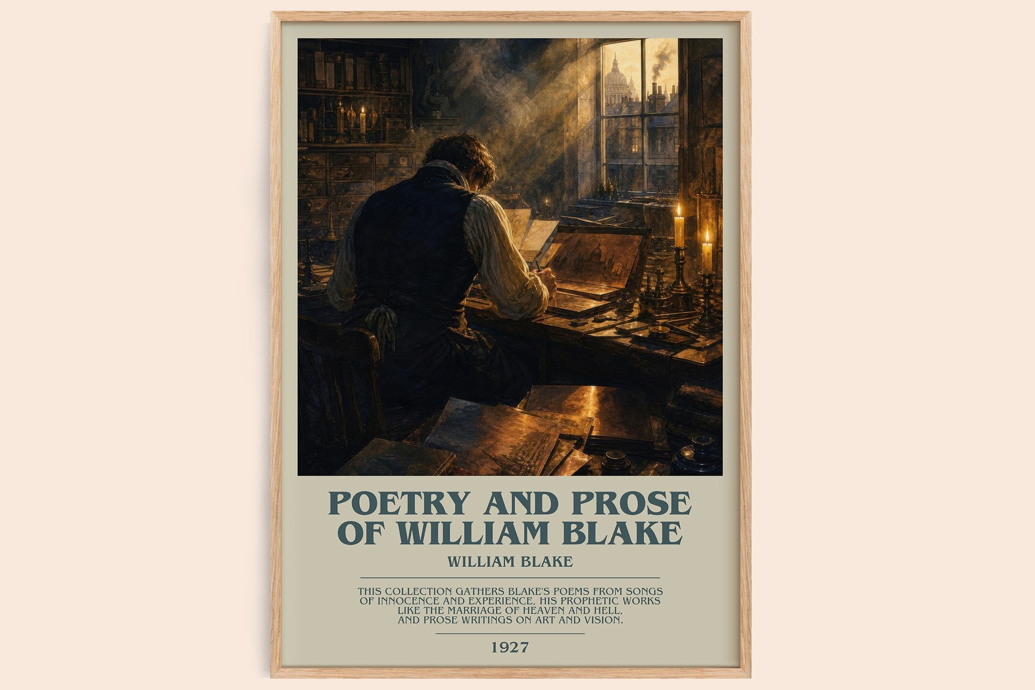 Poetry and prose of William Blake Bookish Wall Art by William Blake