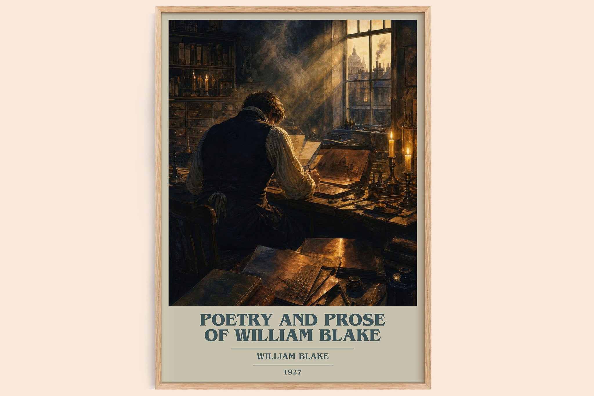 Poetry and prose of William Blake Book Cover Poster by William Blake