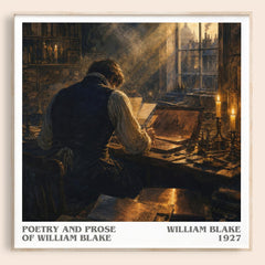 Poetry and prose of William Blake literary book poster by William Blake – framed literary art print