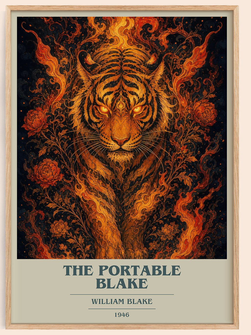 The portable Blake book cover book poster by William Blake – framed literary art print