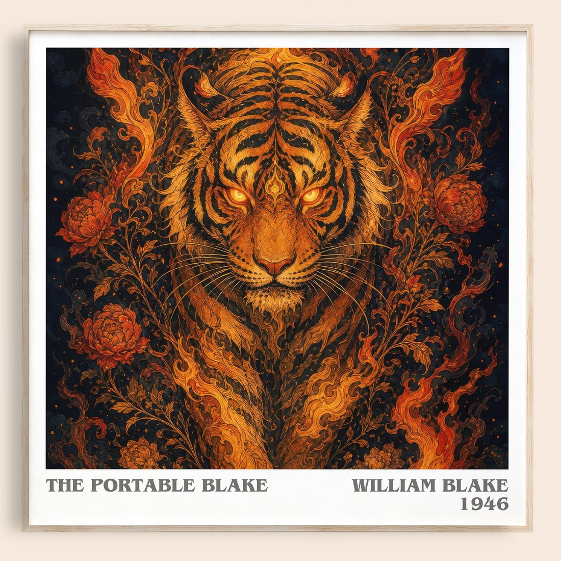 The portable Blake literary book poster by William Blake – framed literary art print
