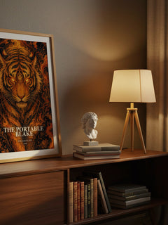 The portable Blake watercolour print on bookshelf – William Blake fan gift