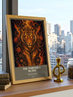 The portable Blake book cover print framed by window – literary home decor