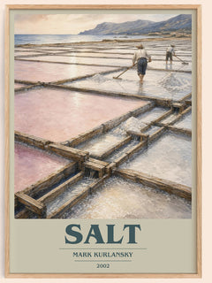 Salt book cover book poster by Mark Kurlansky – framed literary art print