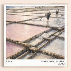Salt literary book poster by Mark Kurlansky – framed literary art print