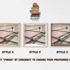Salt literary print in frame leaning in hallway – non fiction wall art