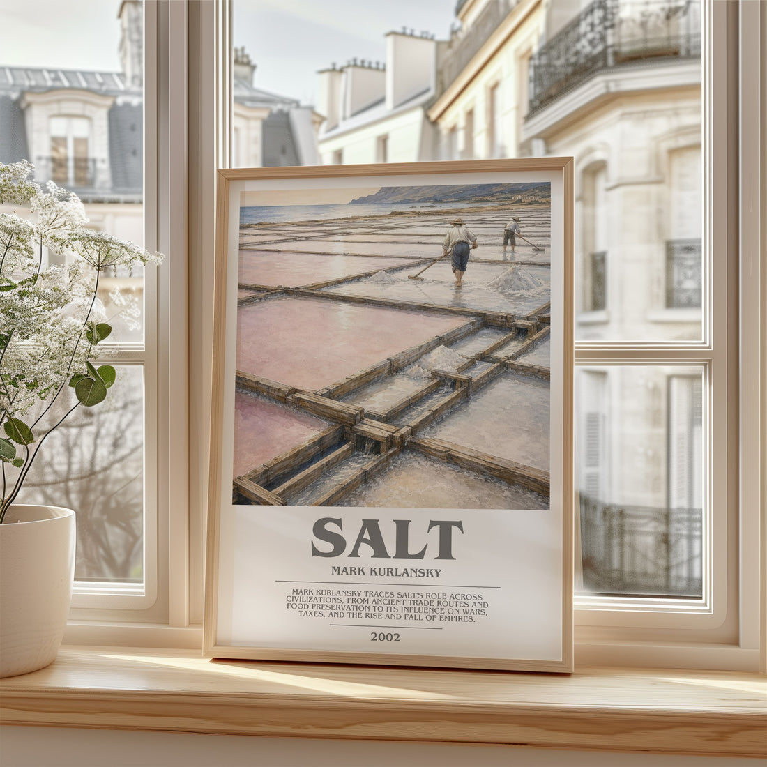 Salt bookish poster colour and style options – Mark Kurlansky book art