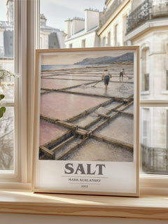 Salt book cover poster colour and style options – Mark Kurlansky book art