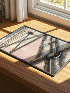 Salt watercolour book poster framed on wall – non fiction wall art