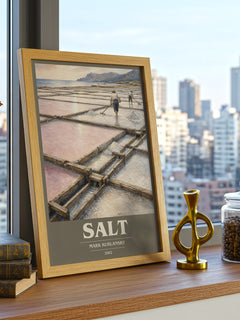 Salt book cover print framed by window – literary home decor