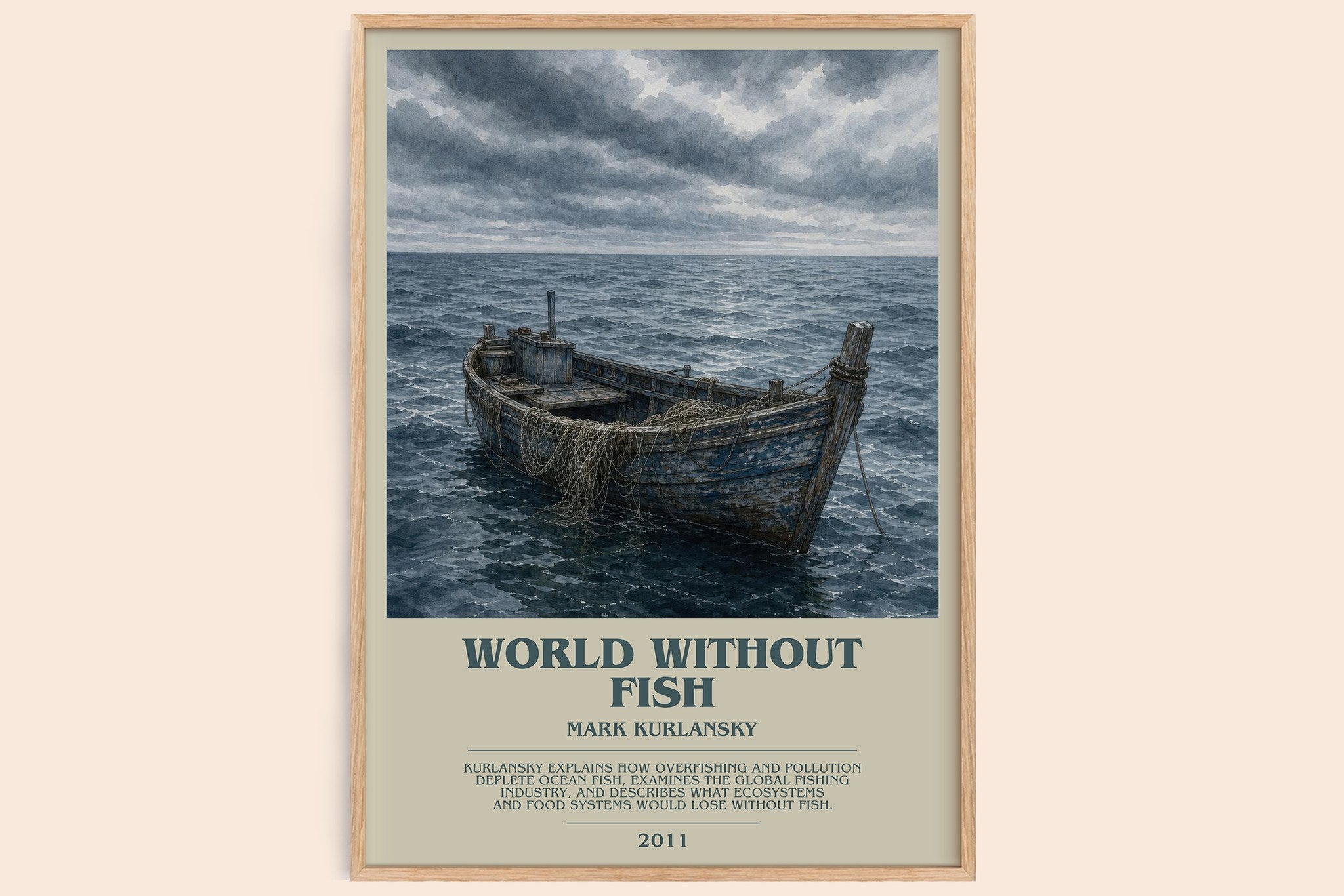 World Without Fish Bookish Wall Art by Mark Kurlansky
