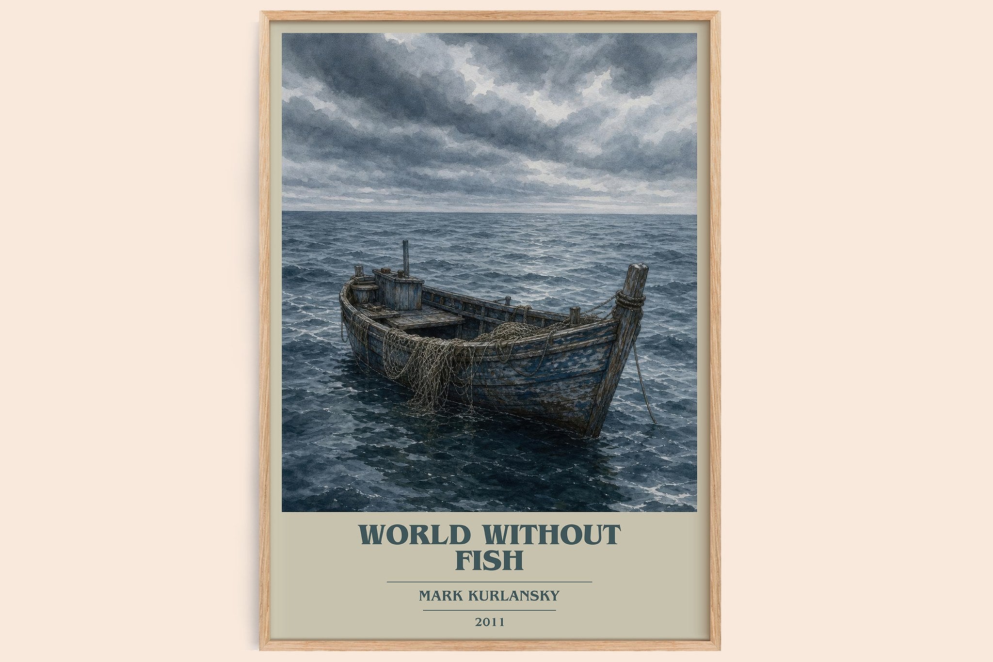 World Without Fish Book Cover Poster by Mark Kurlansky