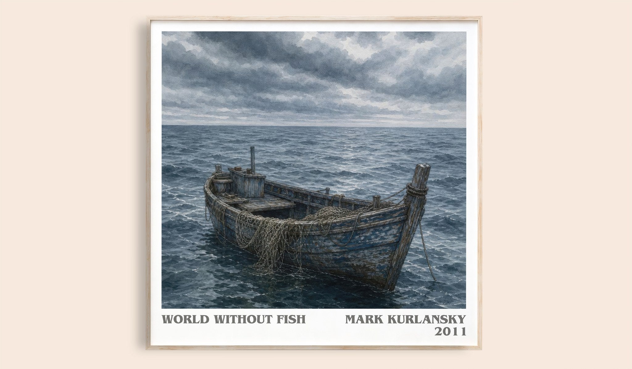 World Without Fish Literary Art Print by Mark Kurlansky