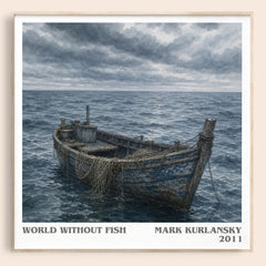 World Without Fish literary book poster by Mark Kurlansky – framed literary art print