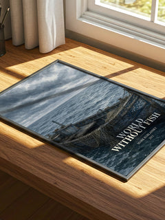 World Without Fish watercolour book poster framed on wall – non fiction wall art