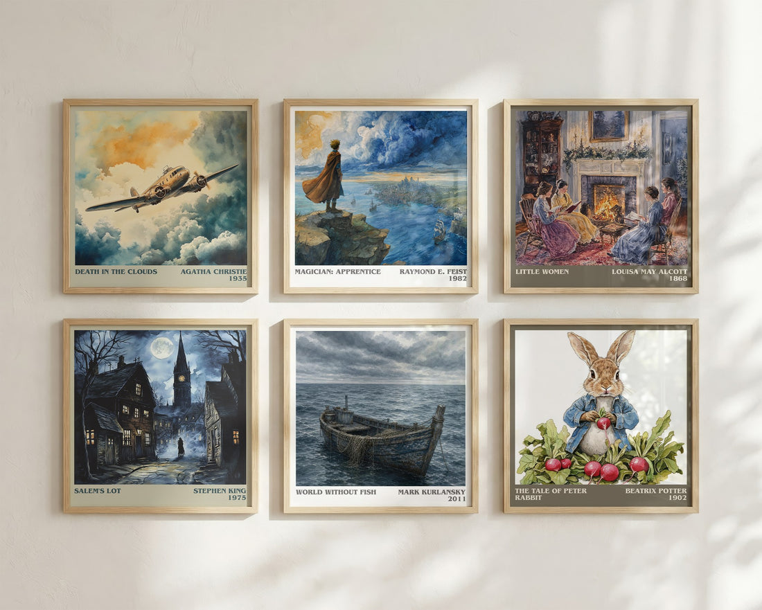 World Without Fish literary art print colour and style options – Mark Kurlansky book art