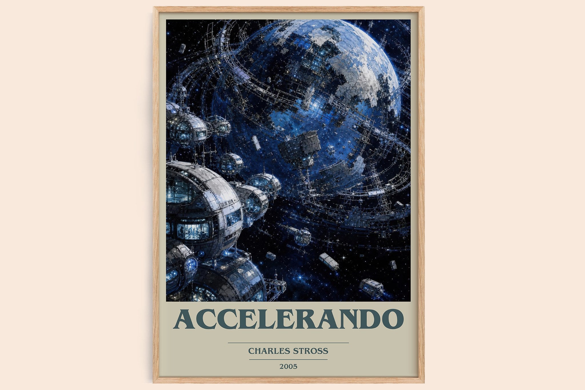 Accelerando Book Cover Poster by Charles Stross