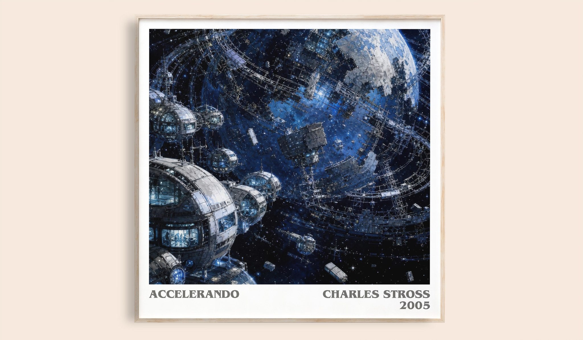 Accelerando Literary Art Print by Charles Stross