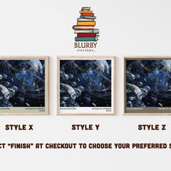 Accelerando Literary Art Print by Charles Stross – Style X, Y and Z square prints side by side – choose your finish