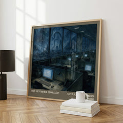 The Jennifer Morgue literary print framed by window – literary home decor