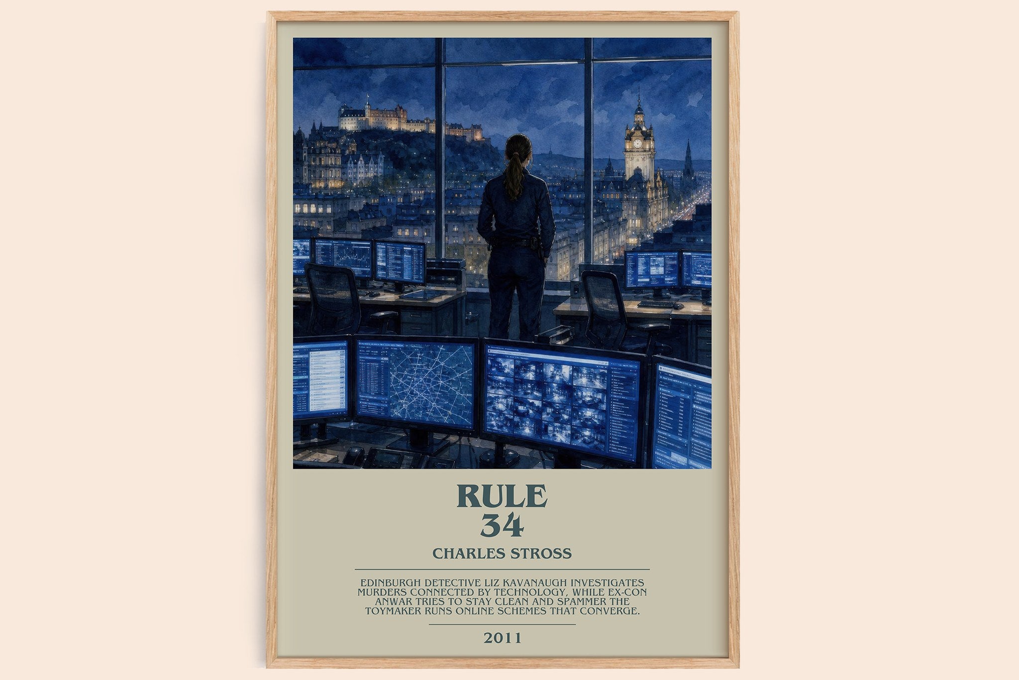 Rule 34 Bookish Wall Art by Charles Stross
