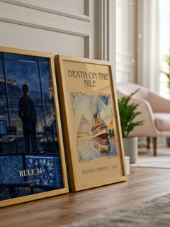 Rule 34 watercolour print framed by window – literary home decor