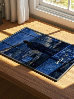Rule 34 watercolour book poster framed on wall – sci fi wall art
