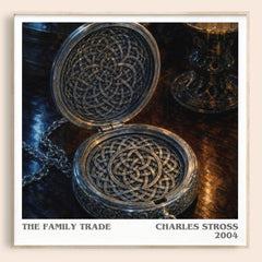 The family trade literary book poster by Charles Stross – framed literary art print