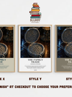 The family trade Bookish Wall Art by Charles Stross – Style X, Y and Z side by side – choose your finish